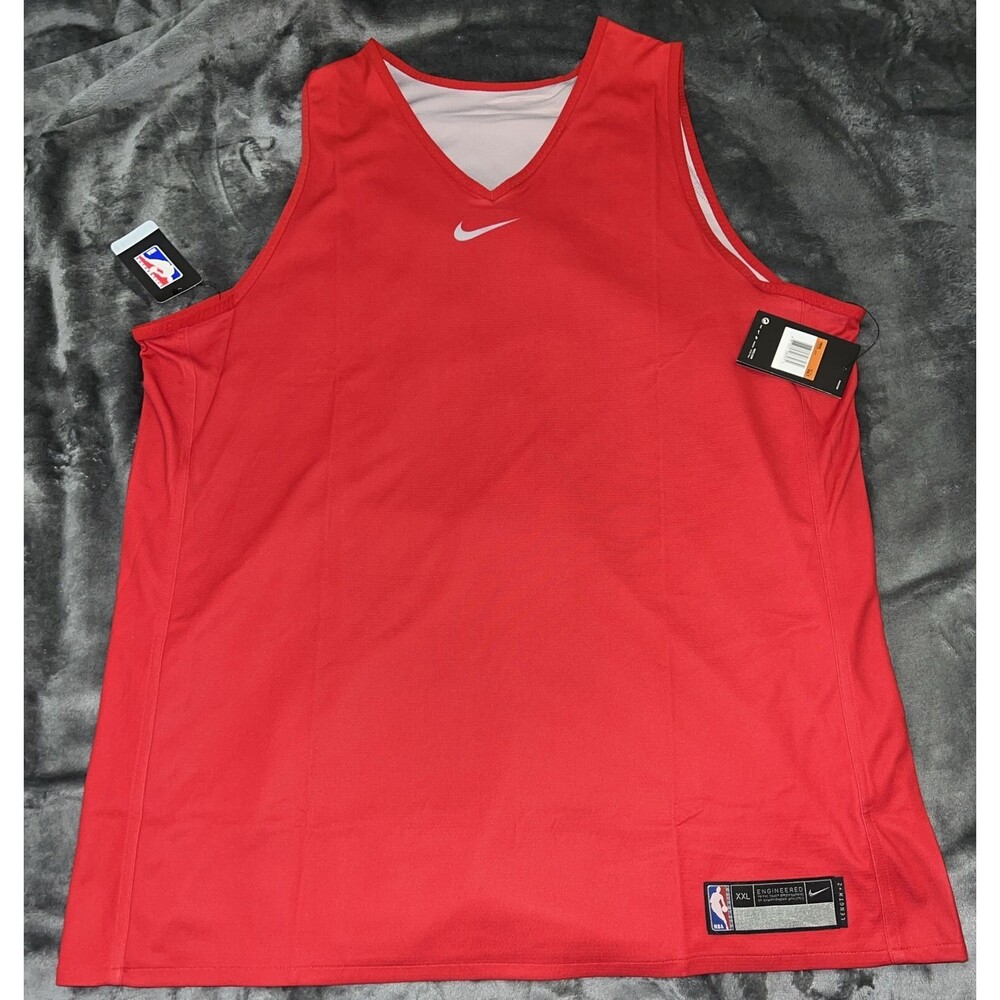 2XLT + 2 Nike NBA BLANK Reversible Practice Jersey Team Issued Red - Picture 1 of 8